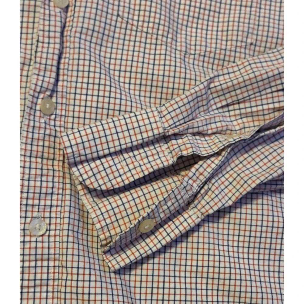 J. Crew Long Sleeve Button Down‎ Shirt Mens Size Medium Red Blue Plaid